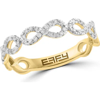 Effy Diamond Infinity Ring In Blue