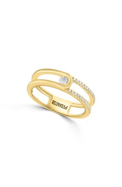 Effy Diamond Interlocking Stacking Ring In Metallic