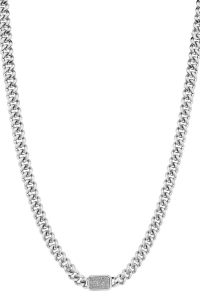 Effy Diamond Layered Chain Necklace In Sterling Silver