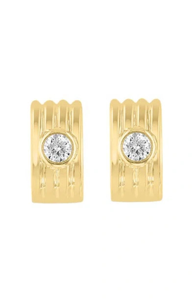 Effy Diamond Medallion Hoop Earrings In Gold