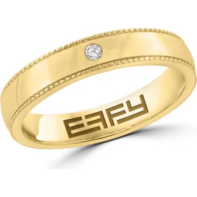 Effy Diamond Milgrain Edge Band Ring In Gold