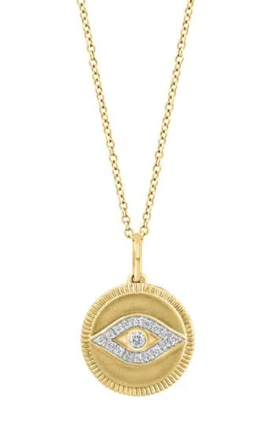 Effy Diamond Pavé All Seeing Eye Pendant Necklace In Gold