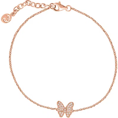 Effy Diamond Pavé Butterfly Charm Bracelet In Gold