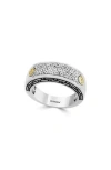 Effy Diamond Pavé Two Tone Ring In Silver