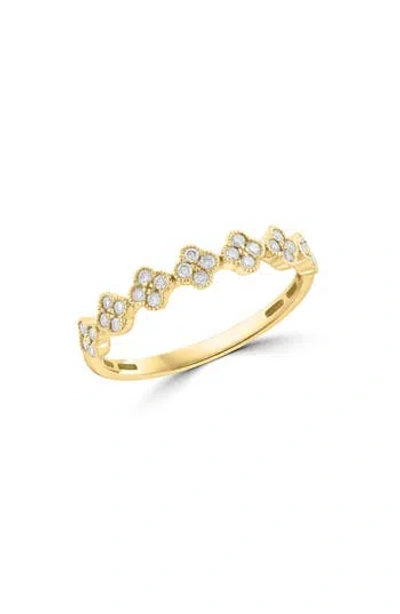 Effy Diamond Quatrefoil Band Ring In Gold