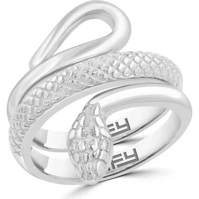 Effy Diamond Snake Ring In Metallic