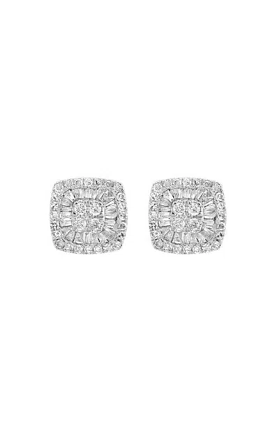 Effy Diamond Stud Earrings In 14k White Gold