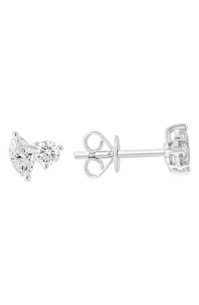 Effy Diamond Stud Earrings In White