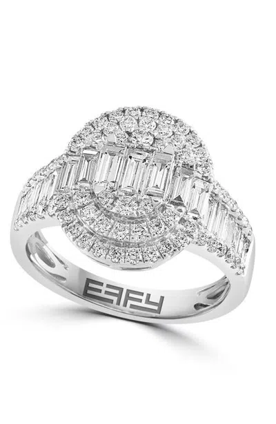 Effy Diamond Swirl Statement Ring In 14k White Gold In Metallic
