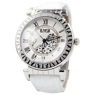 Pre-owned Effy Diamonds Pave Dial Luxury Swiss Quartz Exotic Watch 0.42 Tcw In Multi