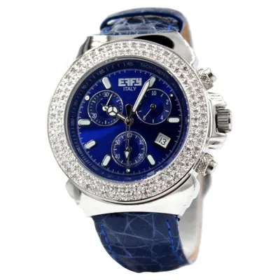 Pre-owned Effy Diamonds Pave Dial Luxury Swiss Quartz Exotic Watch In Multi