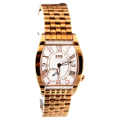 Pre-owned Effy Diamonds Pave Dial Luxury Swiss Quartz Exotic Watch In Multi
