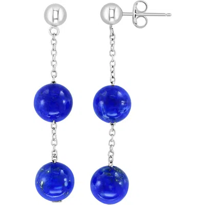 Effy Double Blue Lapis Chain Drop Earrings