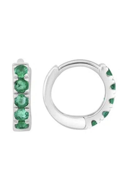 Effy Emerald Huggie Hoop Earrings In Green