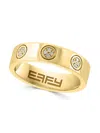 EFFY ENY WOMEN'S 14K GOLDPLATED STERLING SILVER & 0.05 TCW DIAMOND RING