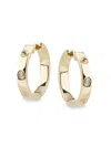 Effy Eny Women's 14k Goldplated Sterling Silver & 0.08 Tcw Diamond Huggie Earrings In Gold