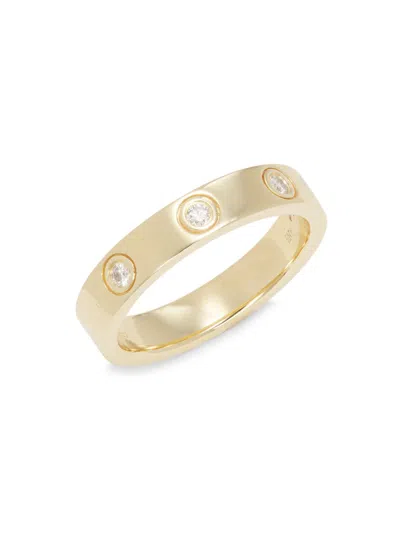 Effy Eny Women's 14k Goldplated Sterling Silver & 0.08 Tcw Diamond Ring