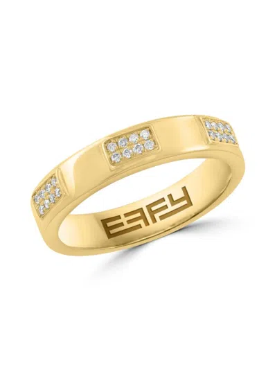 Effy Eny Women's 14k Goldplated Sterling Silver & 0.09 Tcw Diamond Band Ring