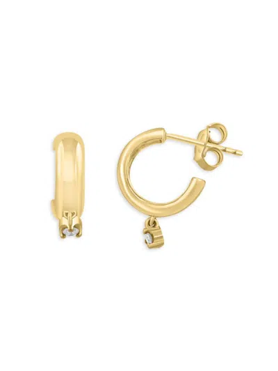 Effy Eny Women's 14k Goldplated Sterling Silver & 0.09 Tcw Diamond Drop Earrings