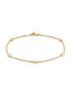 Effy Eny Women's 14k Goldplated Sterling Silver & 0.09 Tcw Diamond Station Bracelet In Silver