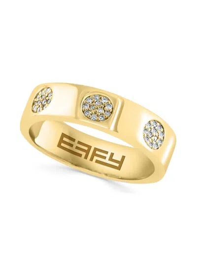 Effy Eny Women's 14k Goldplated Sterling Silver & 0.11 Tcw Diamond Band Ring