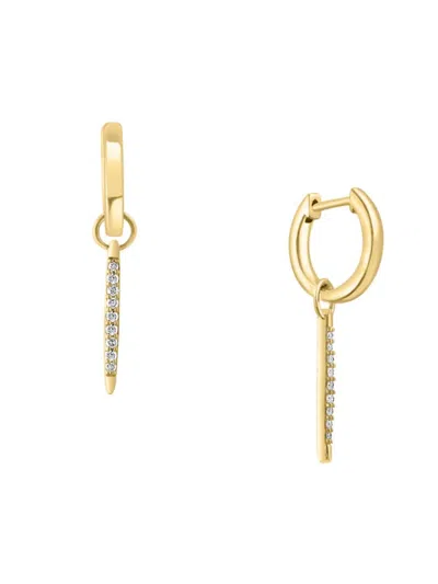 Effy Eny Women's 14k Goldplated Sterling Silver & 0.15 Tcw Diamond Drop Earrings