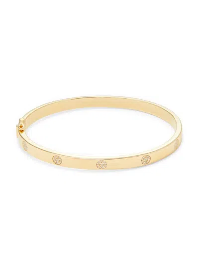 Effy Eny Women's 14k Goldplated Sterling Silver & 0.18 Tcw Diamond Cuff Bracelet