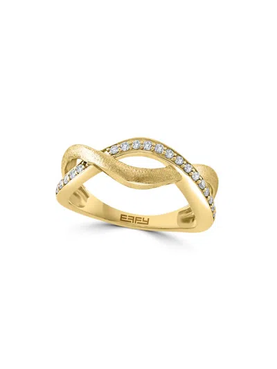 Effy Eny Women's 14k Goldplated Sterling Silver & 0.18 Tcw Diamond Ring