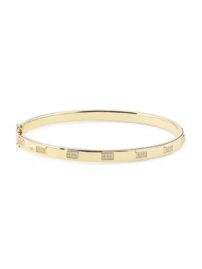 Effy Eny Women's 14k Goldplated Sterling Silver & 0.21 Tcw Diamond Bangle Bracelet