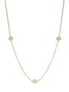 Effy Eny Women's 14k Goldplated Sterling Silver & 0.29 Tcw Diamond Station Necklace In Silver