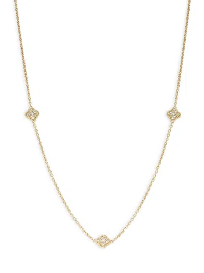 Effy Eny Women's 14k Goldplated Sterling Silver & 0.29 Tcw Diamond Station Necklace