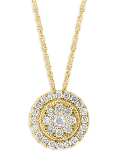 Effy Eny Women's 14k Goldplated Sterling Silver & 0.48 Tcw Diamond Circle Pendant Necklace