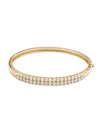 Effy Eny Women's 14k Goldplated Sterling Silver & 0.97 Tcw Diamond Bangle Bracelet In Silver