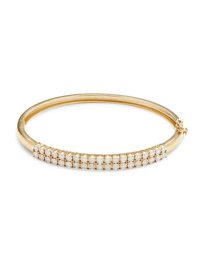 Effy Eny Women's 14k Goldplated Sterling Silver & 0.97 Tcw Diamond Bangle Bracelet