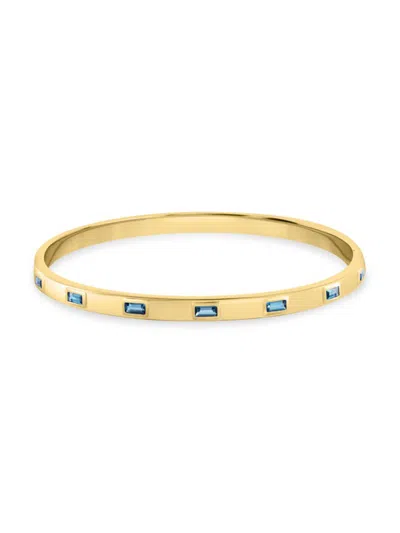 Effy Eny Women's 14k Goldplated Sterling Silver & Blue Topaz Bangle Bracelet