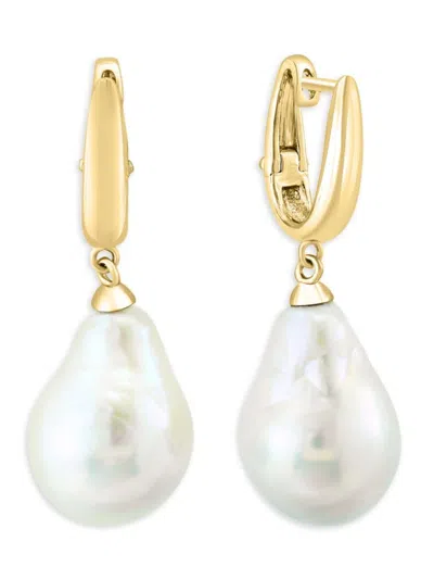 Effy Eny Women's 14k Goldplated Sterling Silver & Freshwater Pearl Drop Earrings