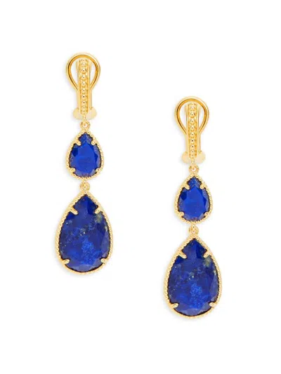 Effy Eny Women's 14k Goldplated Sterling Silver & Lapiz Lazuli Drop Earrings