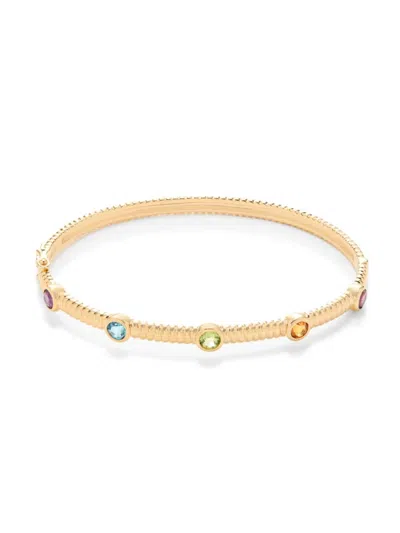 Effy Eny Women's 14k Goldplated Sterling Silver & Multi Stone Bangle Bracelet In Yellow Gold