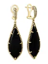 Effy Eny Women's 14k Goldplated Sterling Silver & Onyx Drop Earrings In Silver