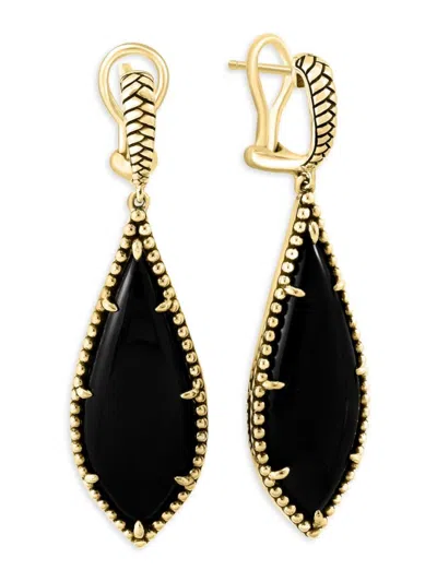 Effy Eny Women's 14k Goldplated Sterling Silver & Onyx Drop Earrings