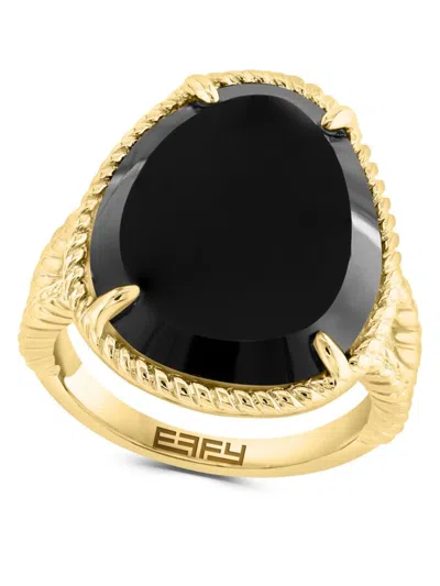 Effy Eny Women's 14k Goldplated Sterling Silver & Onyx Ring