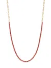 EFFY ENY WOMEN'S 14K GOLDPLATED STERLING SILVER & RUBY NECKLACE