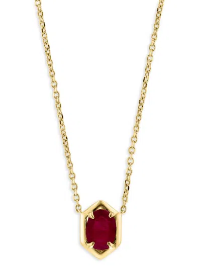 Effy Eny Women's 14k Goldplated Sterling Silver & Ruby Pendant Necklace