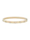 Effy Eny Women's 14k Goldplated Sterling Silver & White Topaz Bangle Bracelet In Silver