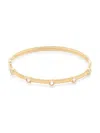 Effy Eny Women's 14k Goldplated Sterling Silver & White Topaz Bangle Bracelet In Yellow Gold