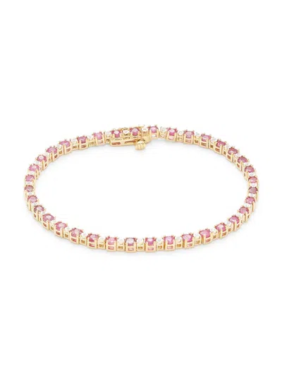 Effy Eny Women's 14k Goldplated Sterling Silver, Ruby & Diamond Tennis Bracelet