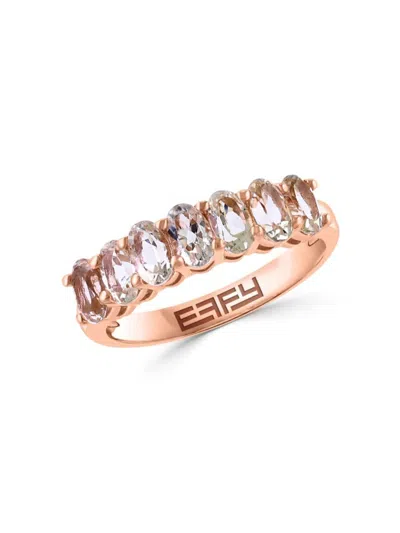 Effy Eny Women's 14k Rose Goldplated Sterling Silver & Morganite Ring