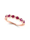 Effy Eny Women's 14k Rose Goldplated Sterling Silver, Ruby & Diamond Ring In Ruby