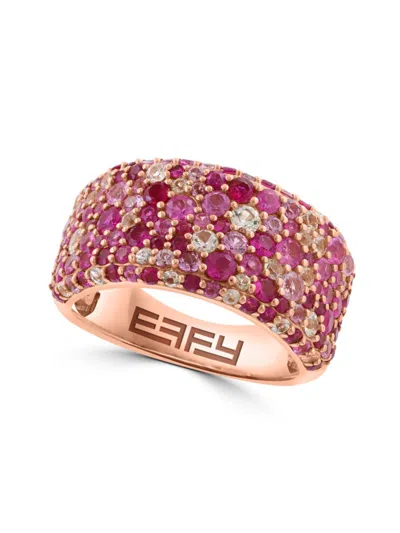 Effy Eny Women's 14k Rose Goldplated Sterling Silver, Ruby & Sapphire Ring