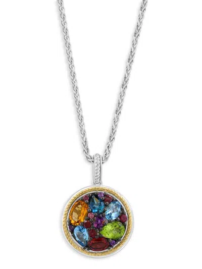 Effy Eny Women's 14k Yellow Gold, Sterling Silver & Multi Stone Pendant Necklace